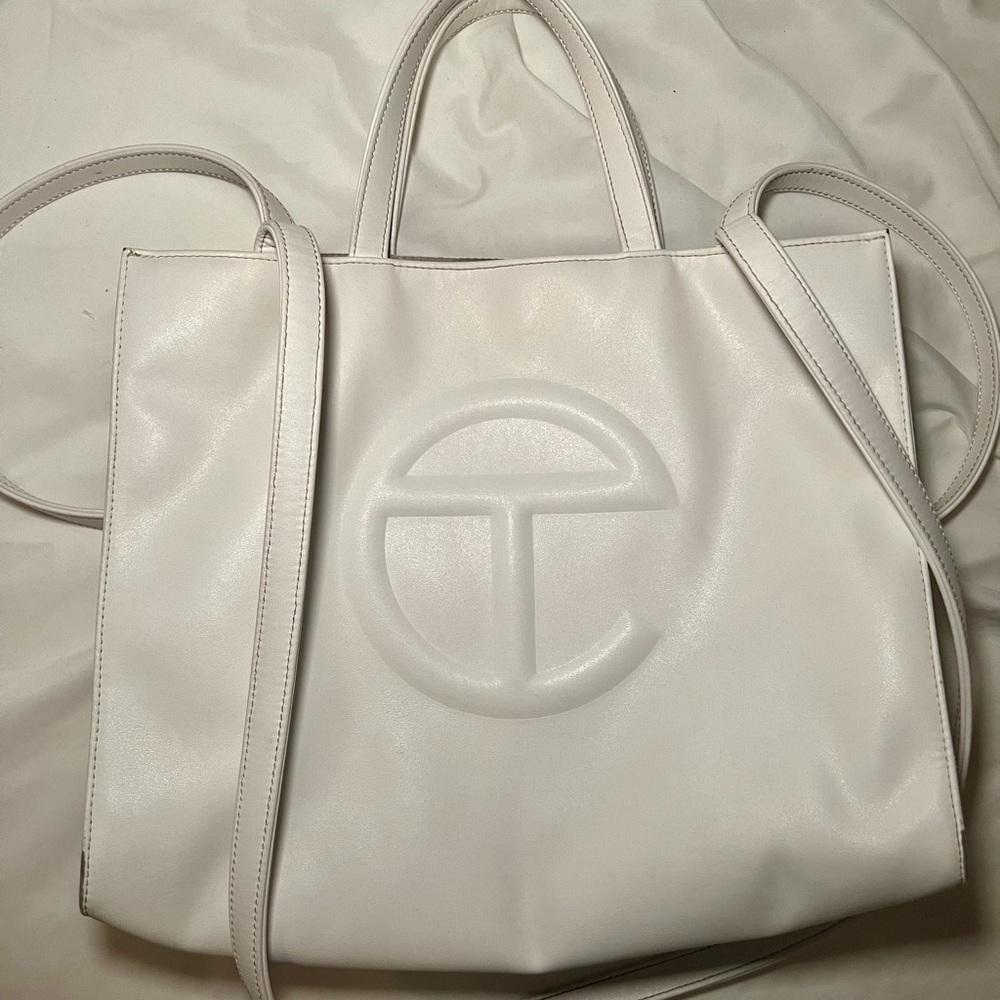 white telfar medium shopper